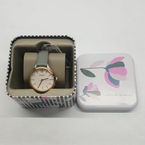 Fossil BQ3129 Watch with gray leather strap